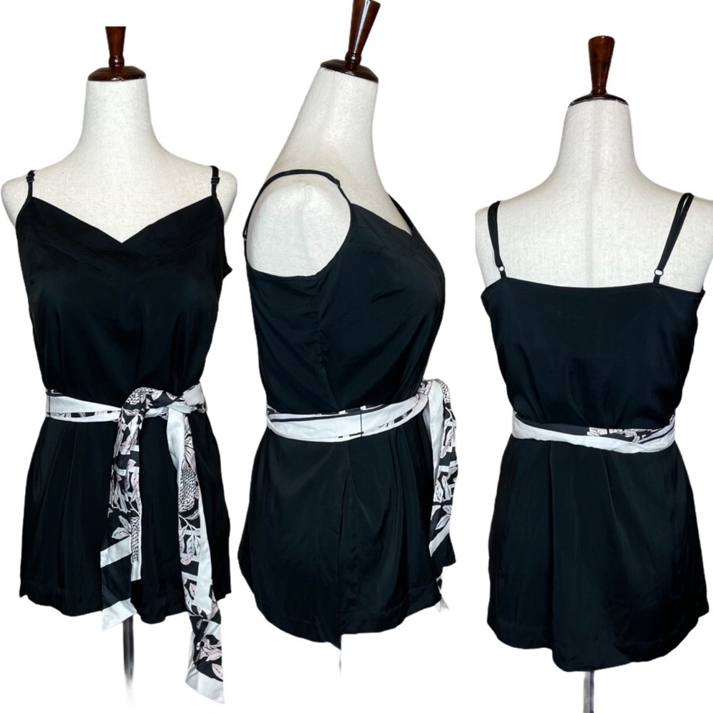 Once Was Melbourne Floral Sash Belted Top Size 1